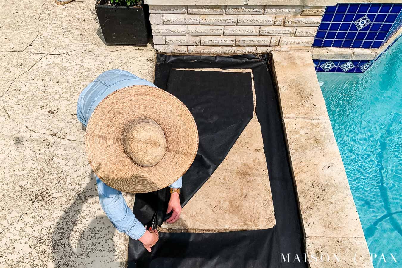 installing weed membrane under artificial turf