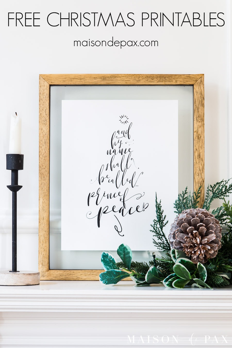free holiday printable art | Maison de Pax