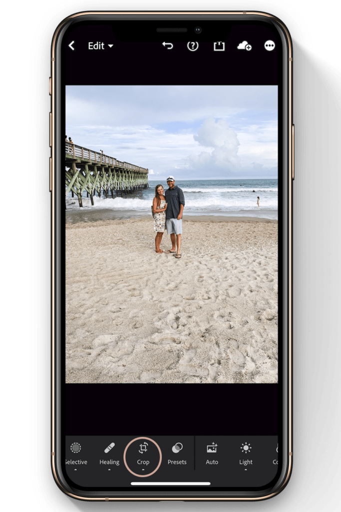 how to resize image in lightroom mobile