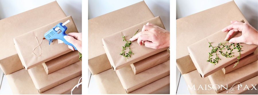 Great gift wrap ideas!  Simple, natural, and gorgeous... via aiweb9ygdry.cmersite.com #hoilday #Christmas #present