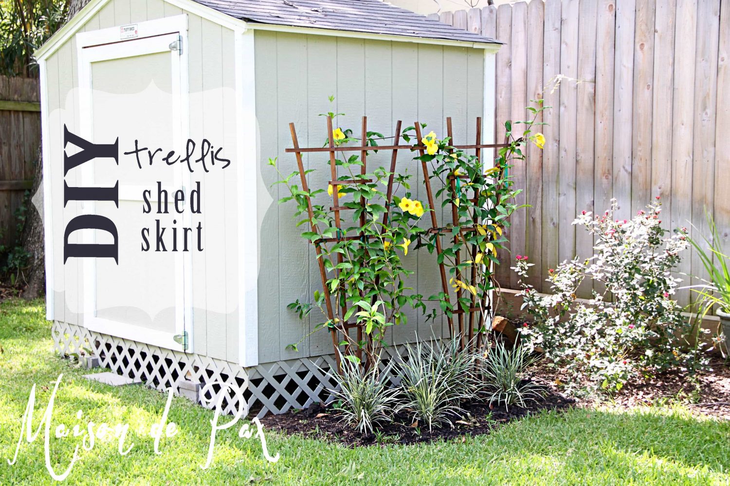 shed trellis - Maison de Pax
