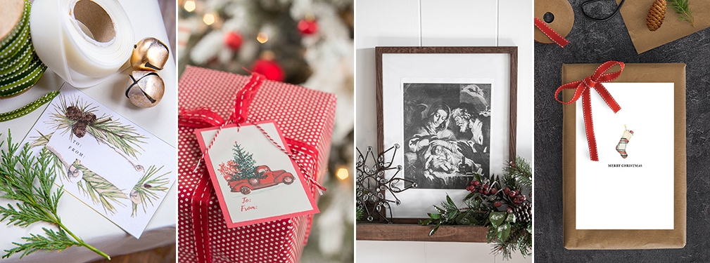free christmas printable tags, art, and more