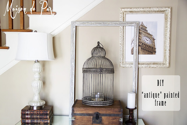 DIY antique painted picture frame tutorial - Maison de Pax 