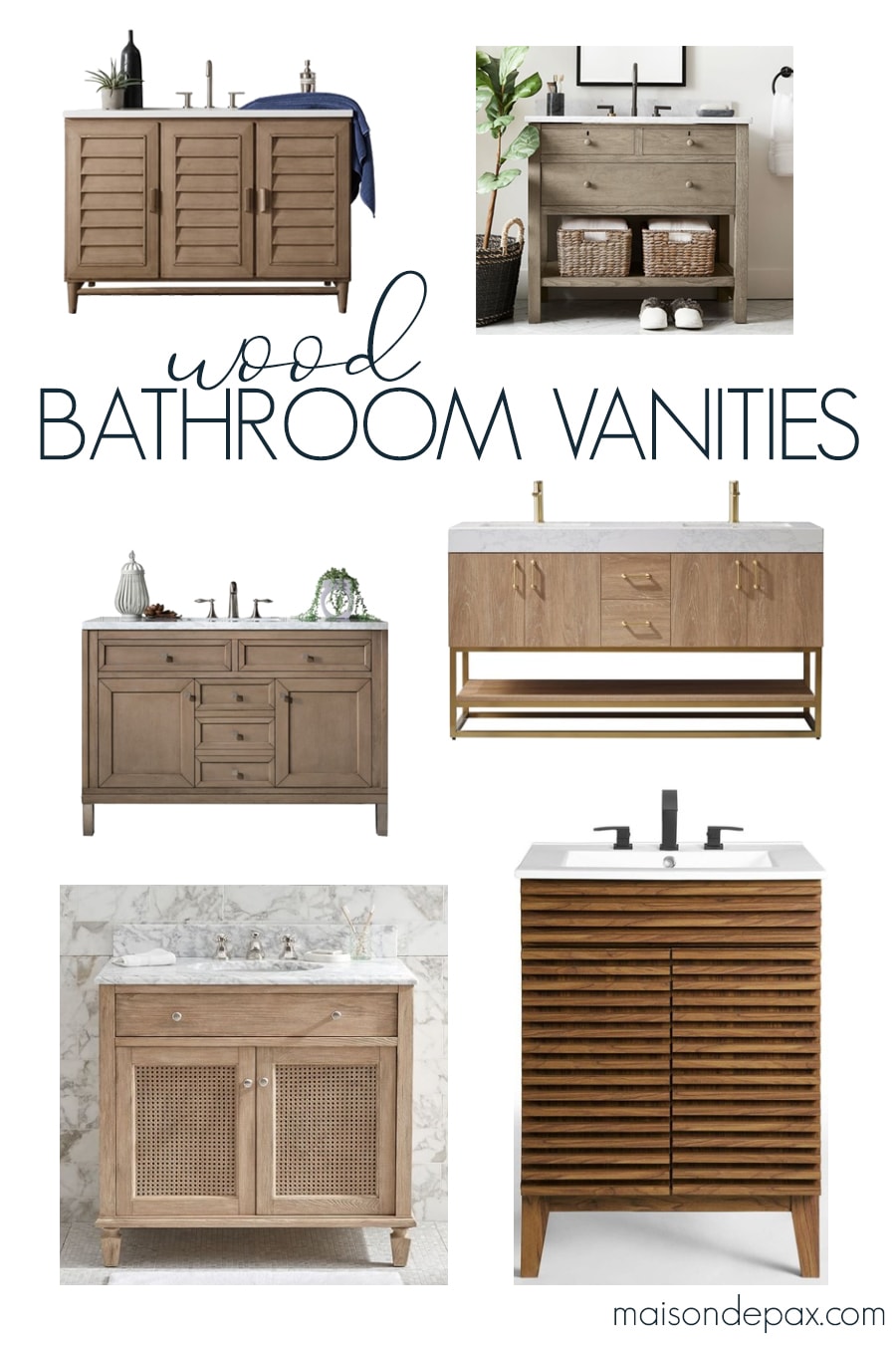 Natural Wood Bathroom Vanity Options