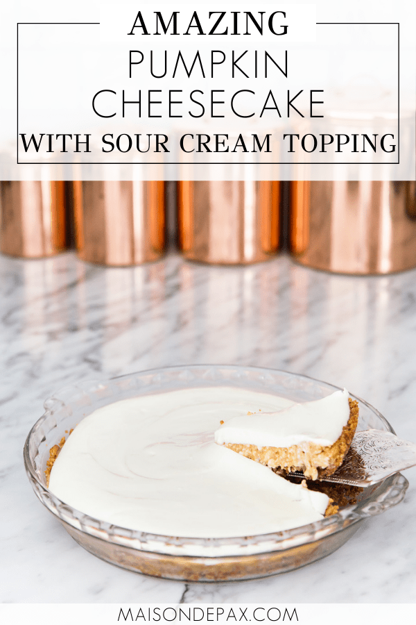 pumpkin cheesecake with sour cream topping | Maison de Pax