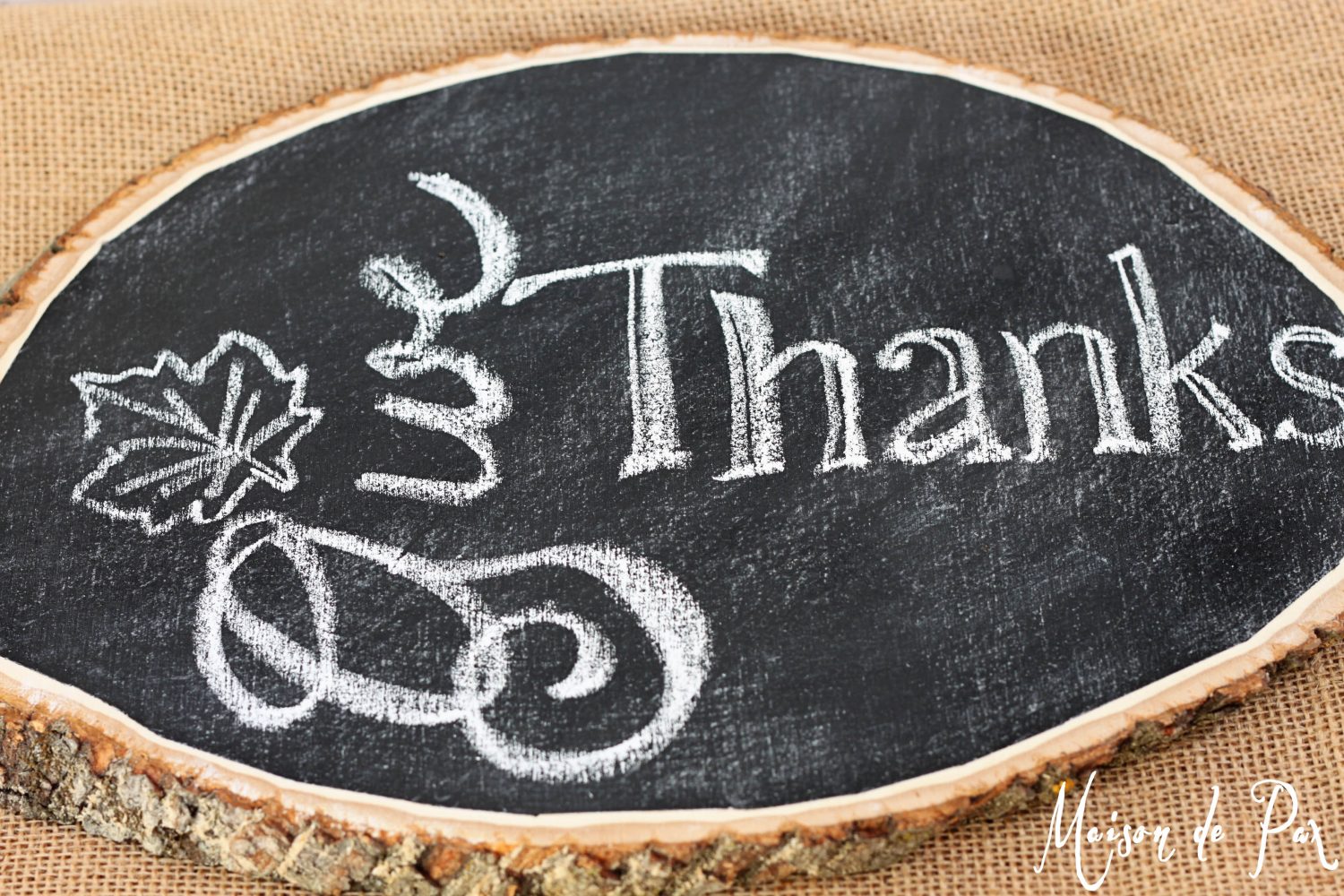 rustic log slice turned chalkboard tray, diy tutorial, how to make a chalkboard tray