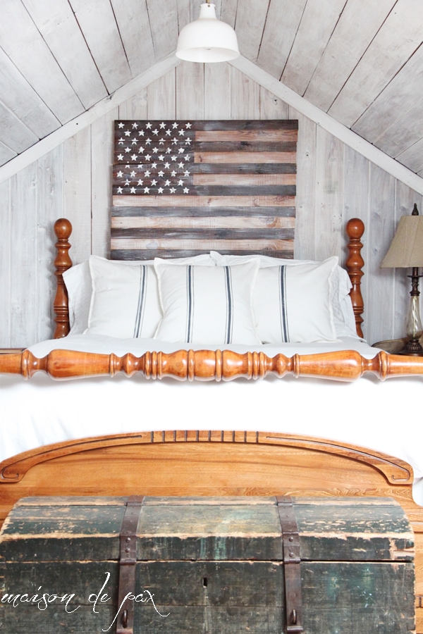 Whitewashed DIY American flag- Maison de Pax
