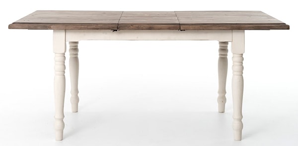 white painted wood top dining room table- Maison de Pax