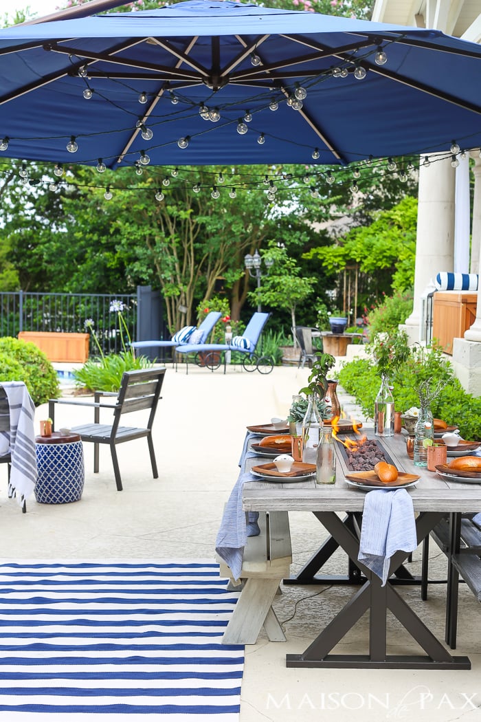 Outdoor entertaining space- Maison de Pax