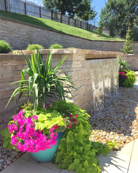Poolside porch plantings- Maison de Pax
