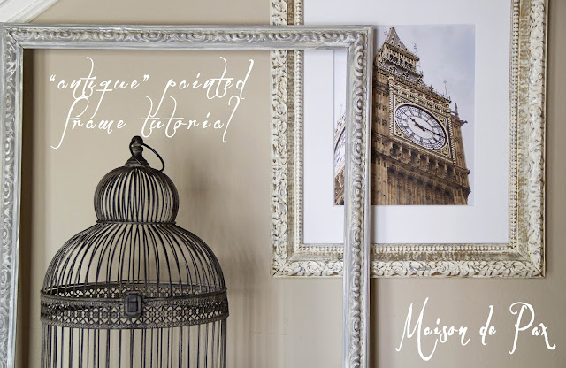 antique painted picture frame tutorial- Maison de Pax