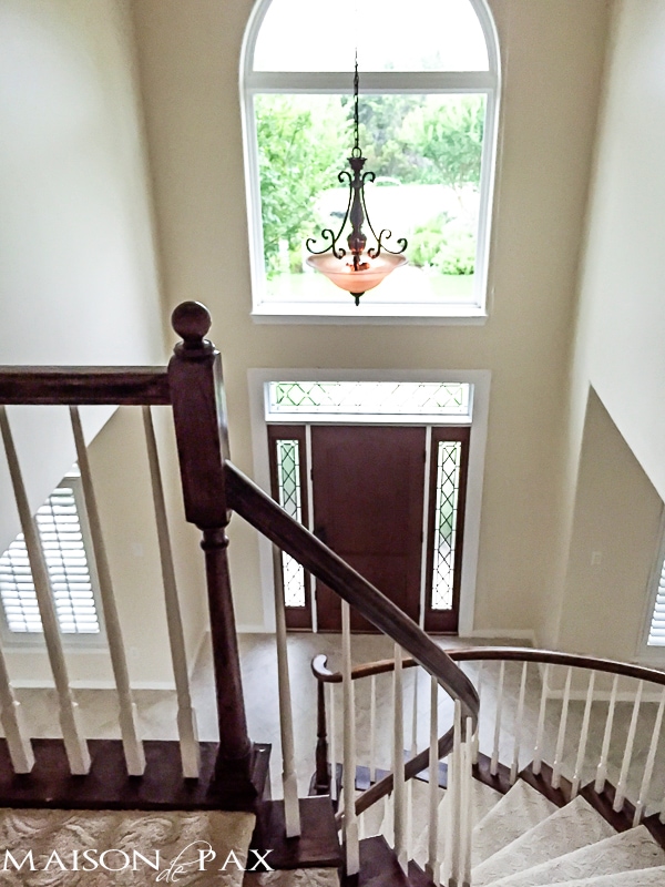 The entry... before. Come see how this 1990's home was transformed and updated beautifully!