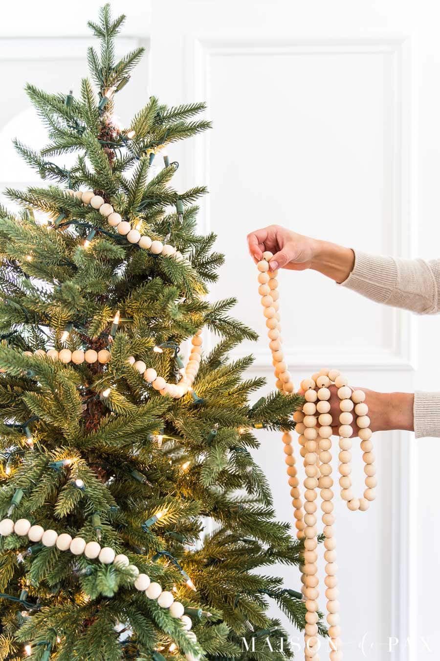 DIY Wood Bead Garland