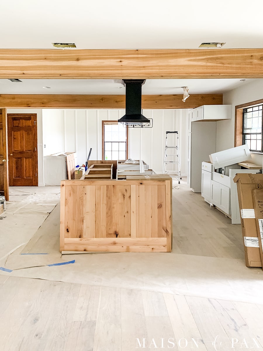 big island kitchen renovation progress | Maison de Pax