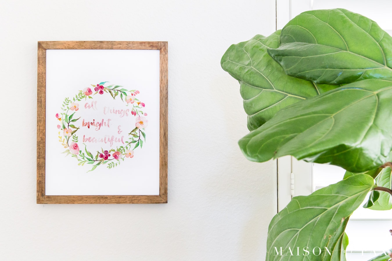 all things bright and beautiful watercolor printable | Maison de Pax