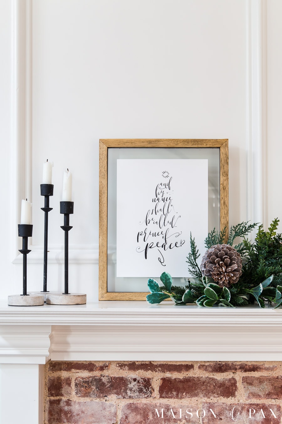 printable Christmas mantel art | Maison de Pax