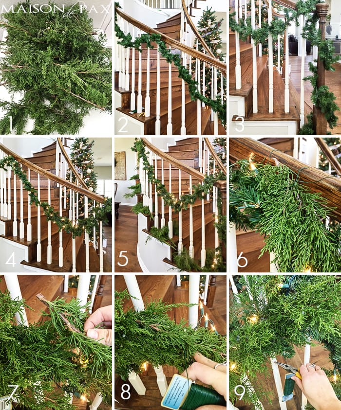 How to Make Cheap Garland Look Expensive - This is so beautiful and so easy! DIY cedar garland makes a gorgeous Christmas decoration in your holiday home | aiweb9ygdry.cmersite.com