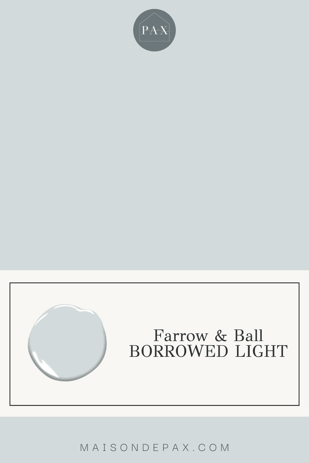 Farrow and Ball Borrowed Light - light blue paint color