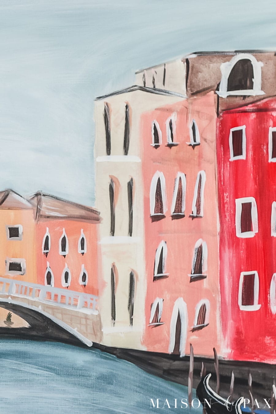 diy acrylic painting of venice