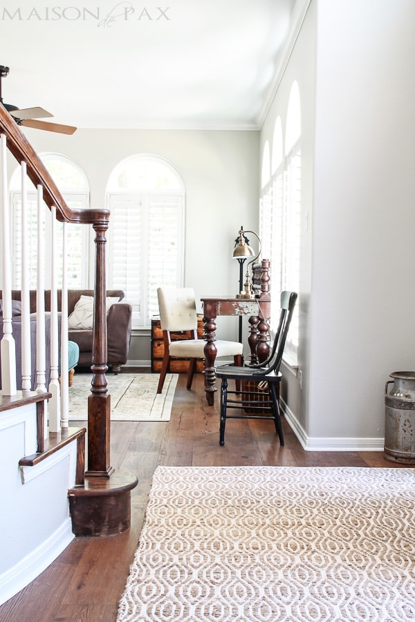 Love this neutral cotton and jute rug in the entryway | aiweb9ygdry.cmersite.com