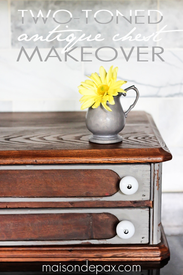 Two Toned Antique Chest