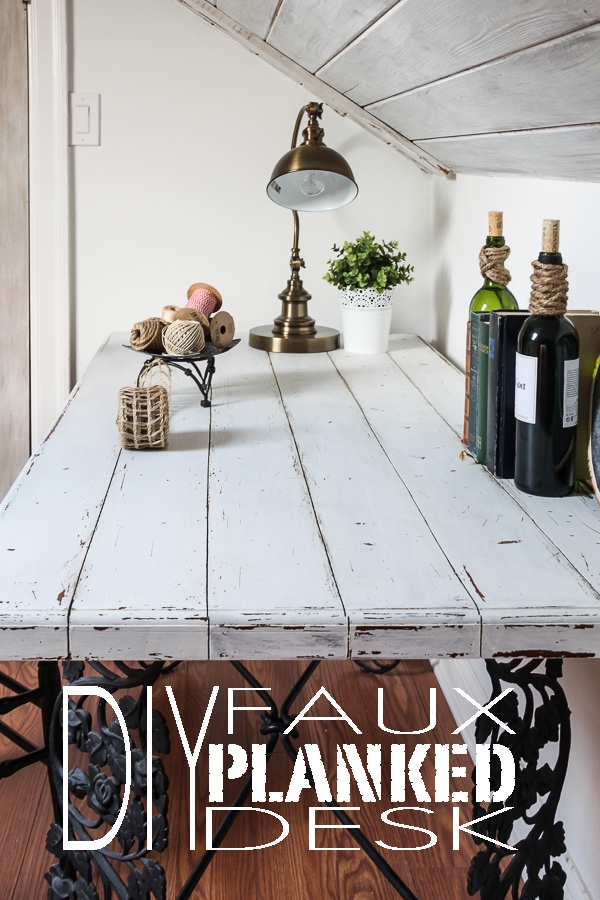 Make a gorgeous, painted, planked look desktop from plywood! via aiweb9ygdry.cmersite.com