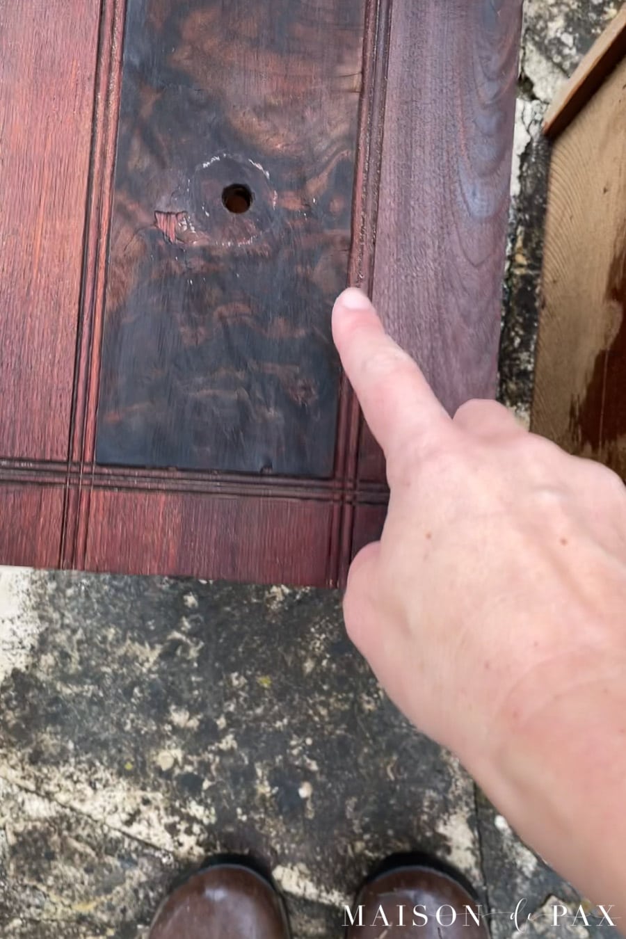 veneer bubbling when wet