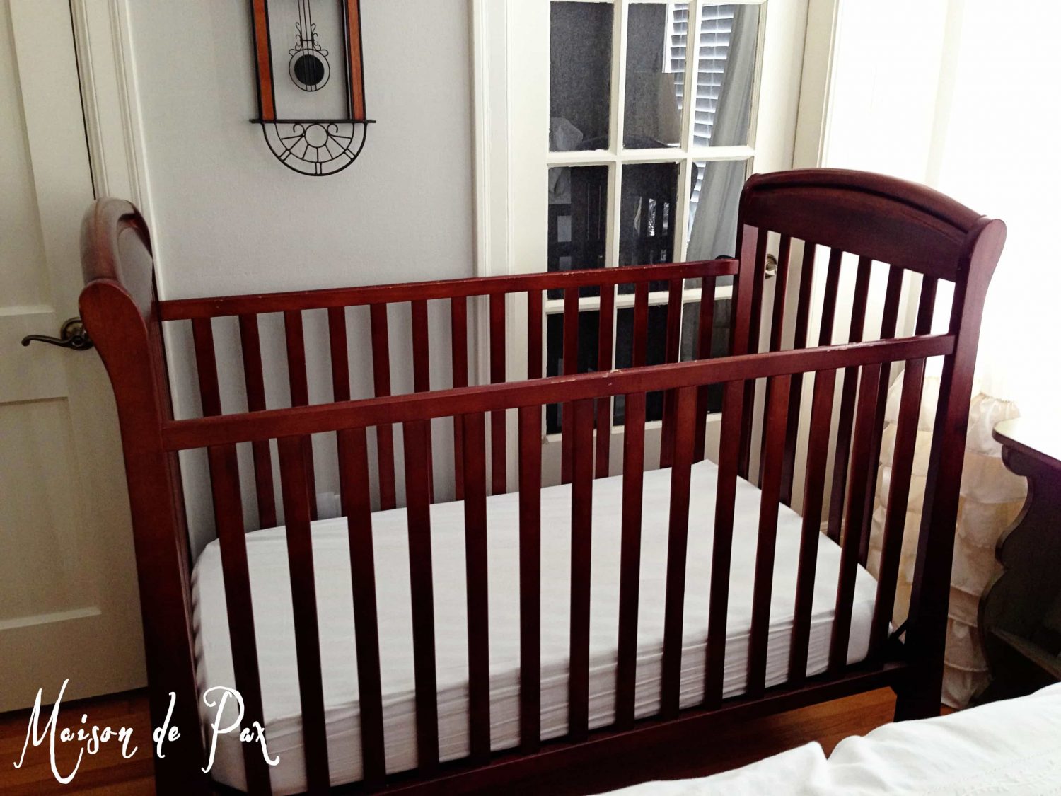 before picture of a crib- Maison de Pax