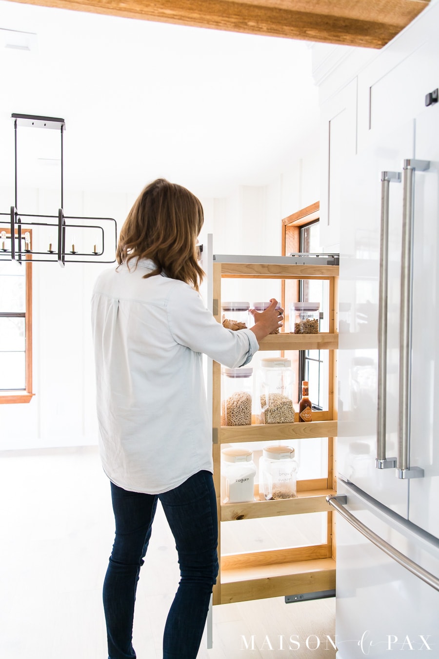 pantry pull out with organizing drawers | Maison de Pax