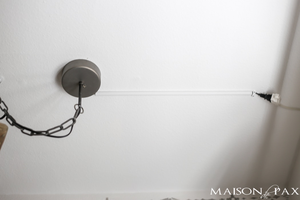 how to hang a plug in chandelier