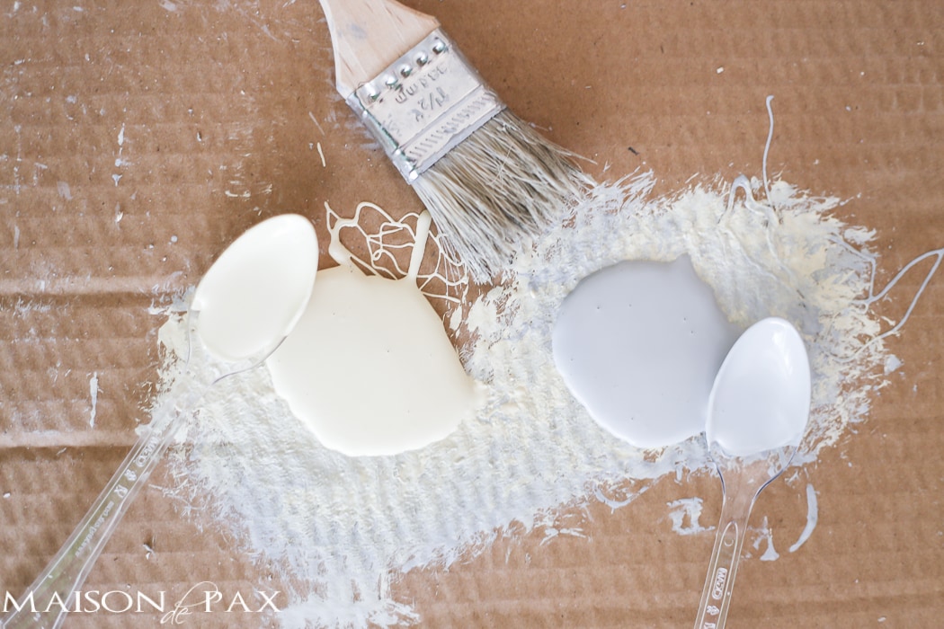 Paint swatches for a rustic finish- Maison de Pax