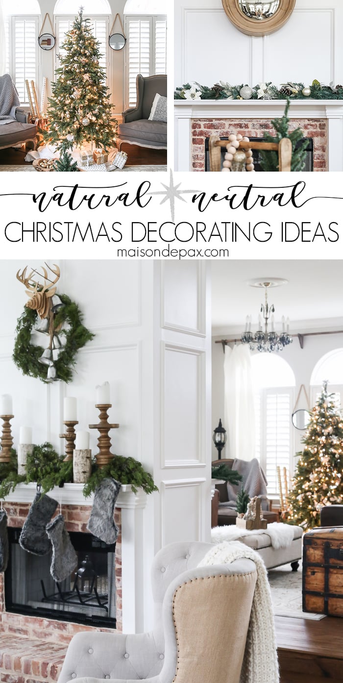 Green and white Christmas decorating ideas - Maison de Pax