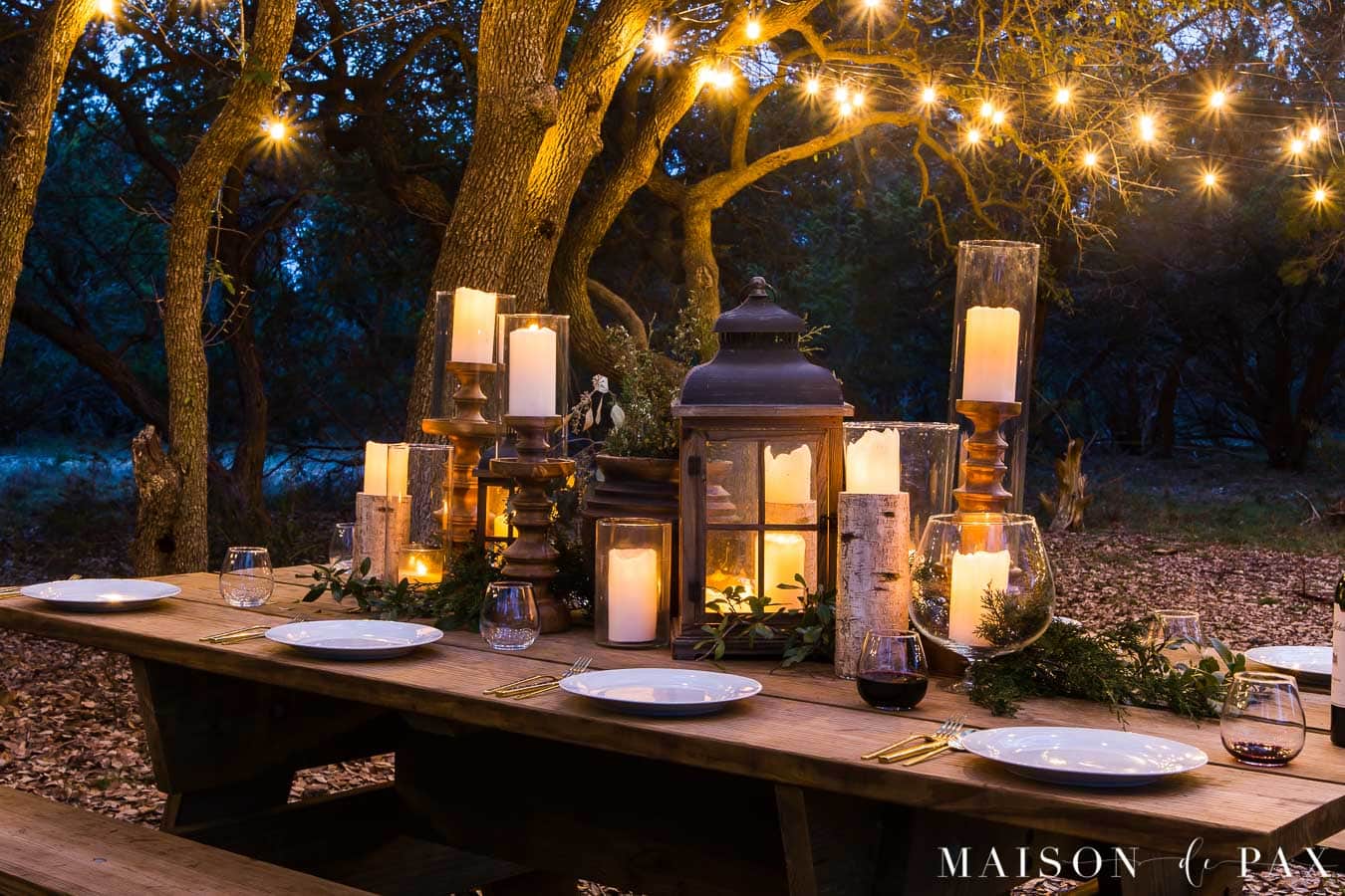 elegant outdoor dining | Maison de Pax
