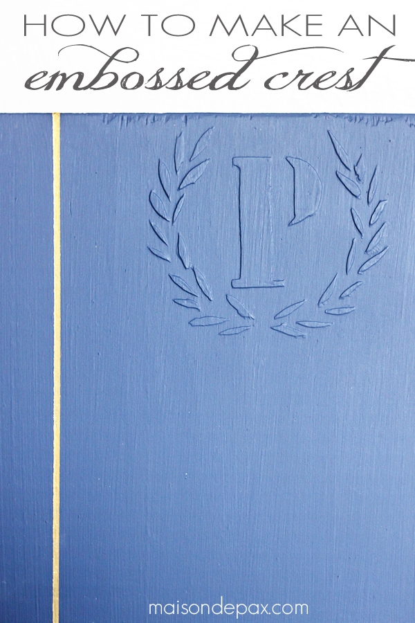 So cool! Easy tutorial to create a raised emblem on any piece of furniture or decor | aiweb9ygdry.cmersite.com