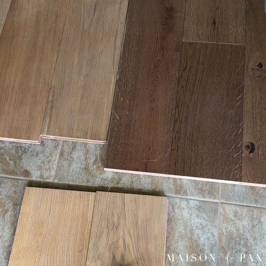 testing white oak flooring samples