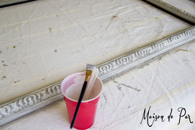 antique painted picture frame tutorial- Maison de Pax