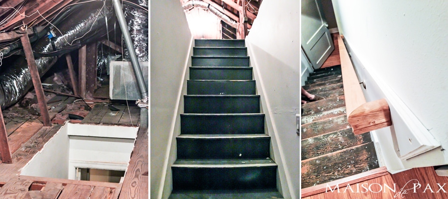Totally transformed by paint! Gorgeous, simple black and white painted staircase | aiweb9ygdry.cmersite.com
