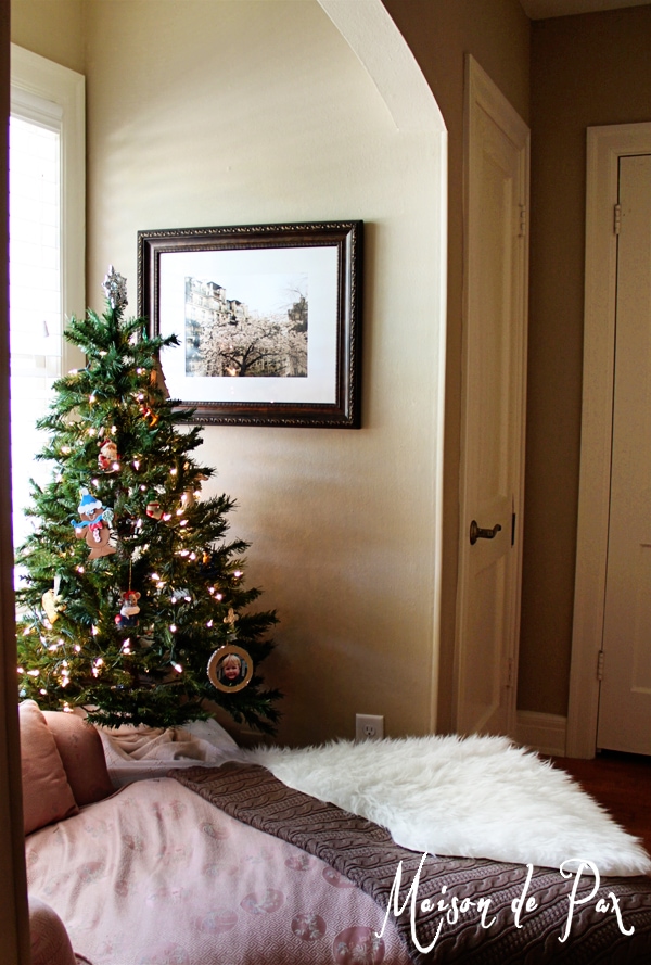 Making a place for sentimental touches at Christmas time...