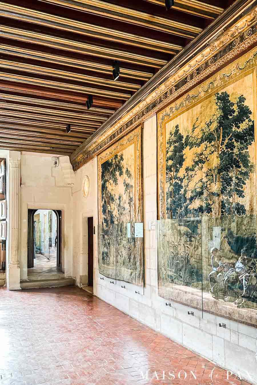 beautifully painted renaissance ceiling beams