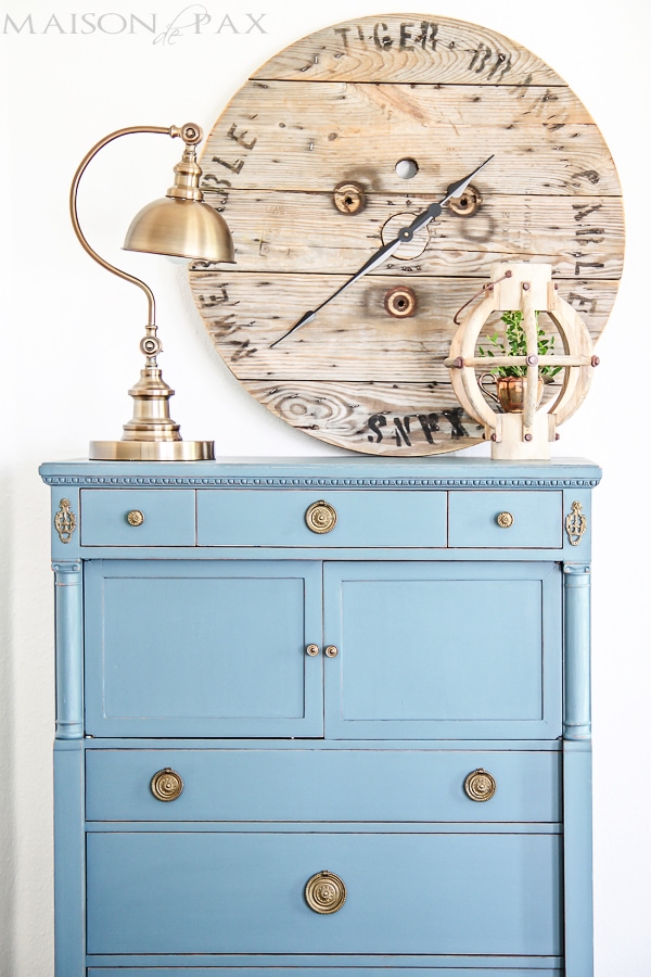 Gorgeous antique dresser painted blue- Maison de Pax