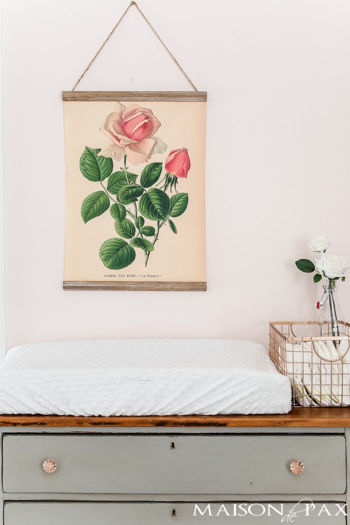 French Rose wall art- Maison de Pax