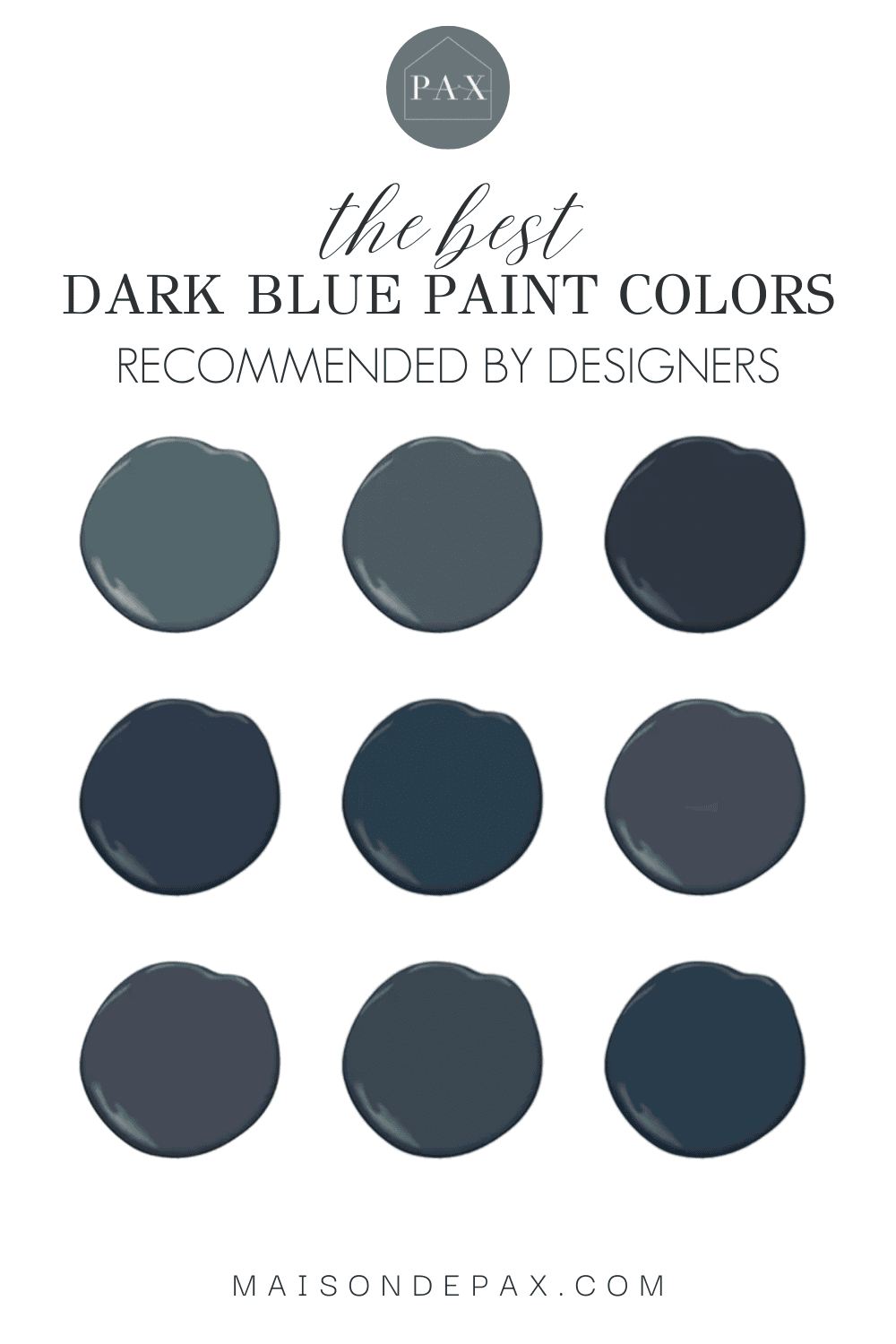 the best dark blue paint colors recommended by designers