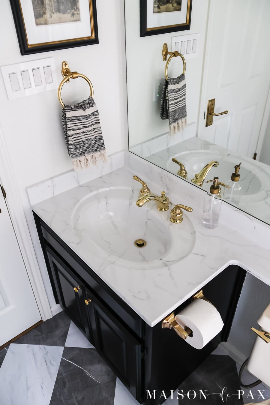 how to paint countertops to look like marble with a simple kit from Amazon!