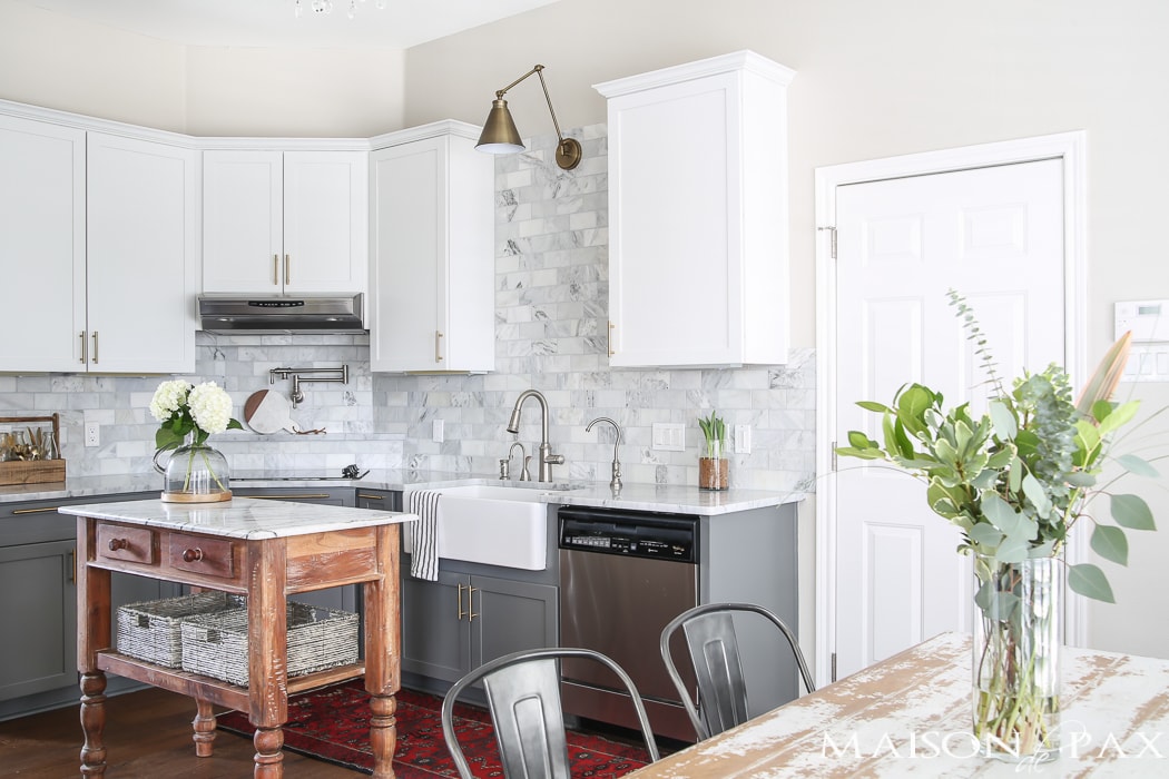 White and Gray Kitchen Reveal- Maison de Pax