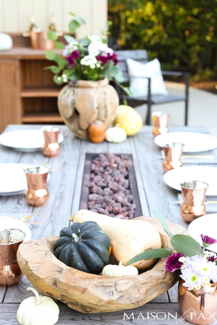 various gourds make an easy, beautiful Thanksgiving centerpiece