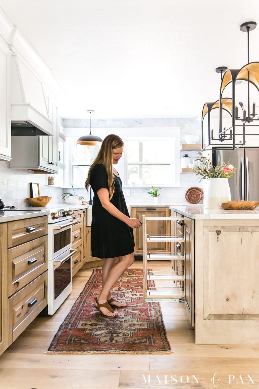 spice pull out in kitchen island