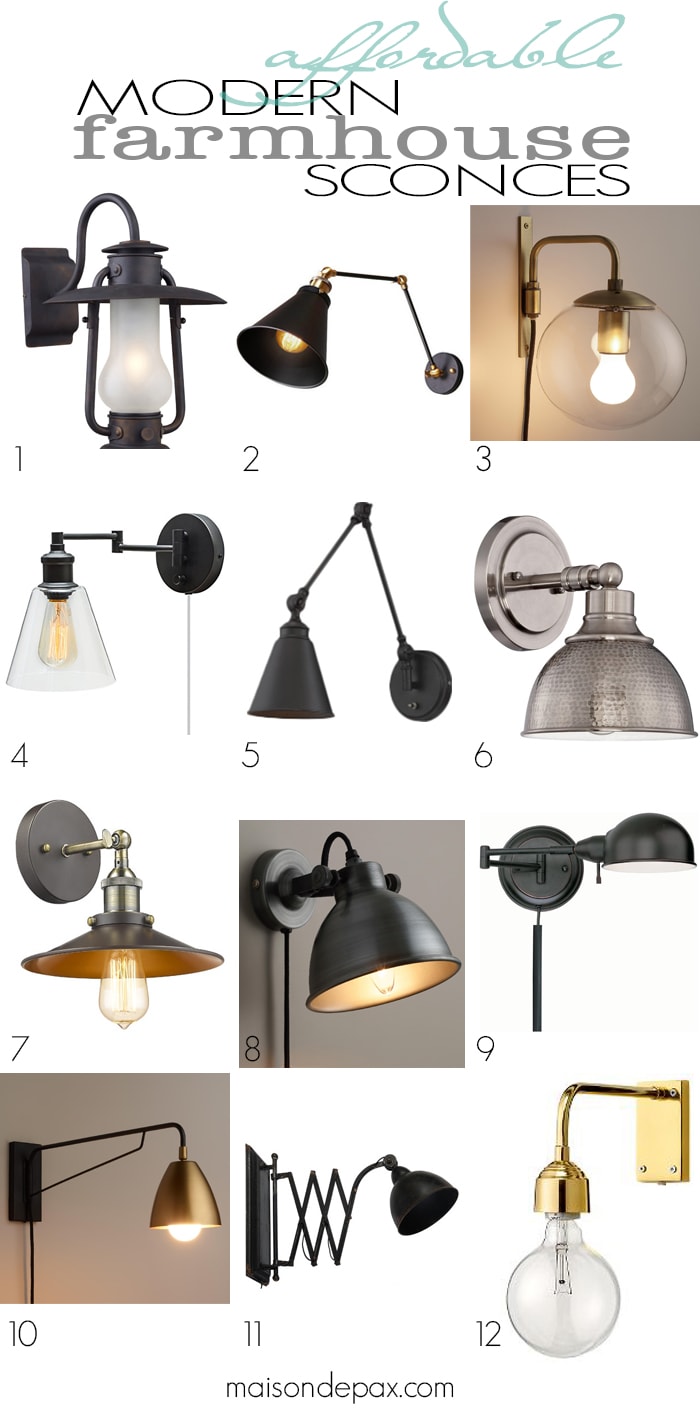 Affordable Modern Farmhouse Sconces