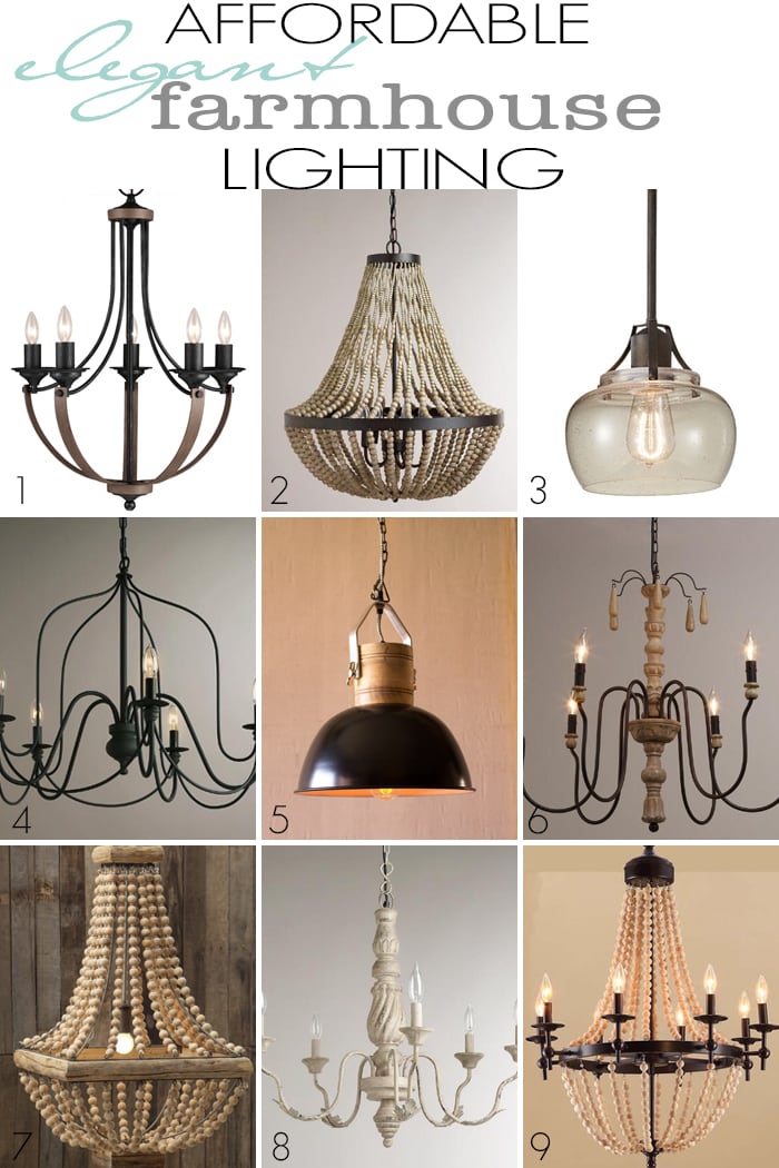 Affordable Elegant Farmhouse Lighting