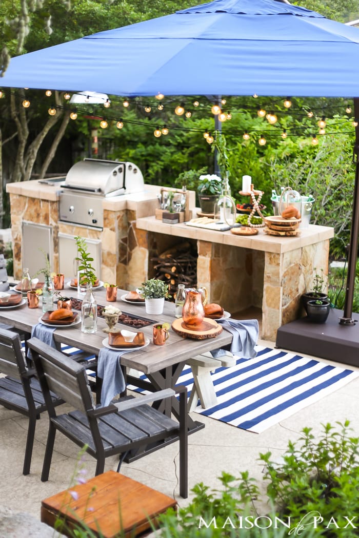 Outdoor Decorating Tips: twinkle lights add instant ambiance