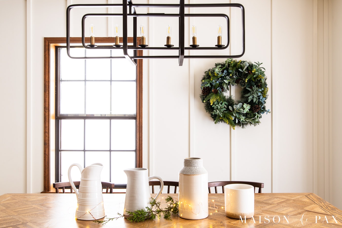 white pottery on farm table | Maison de Pax